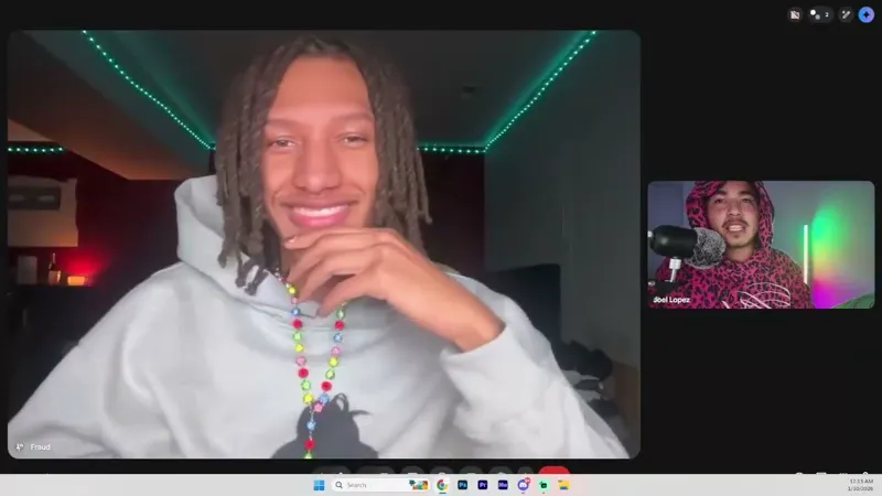 Jojo reviewing a student's first $10,000 month on a mentorship call.